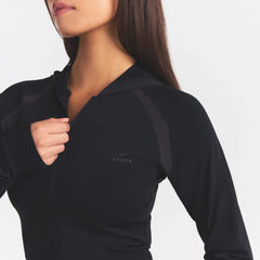 NikeSKIMS STRETCH KNIT SHRUNKEN ZIP HOODIE | OBSIDIAN