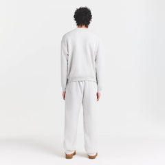 FLEECE LOUNGE MENS RELAXED HIGH CREWNECK | LIGHT HEATHER GREY