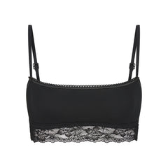 LIGHTWEIGHT COTTON STRAIGHT NECK BRALETTE | SOOT TONAL
