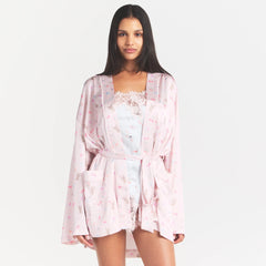 WOVEN SHINE ROBE | BARELY PINK SNACK BAG