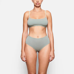COTTON JERSEY SCOOP BRALETTE | MINERAL