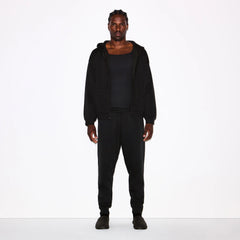 FLEECE LOUNGE MENS TAPERED JOGGER | WASHED ONYX