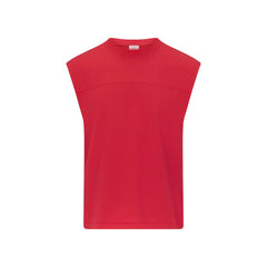HEAVYWEIGHT COTTON MENS CROPPED MUSCLE TANK | WASHED RED