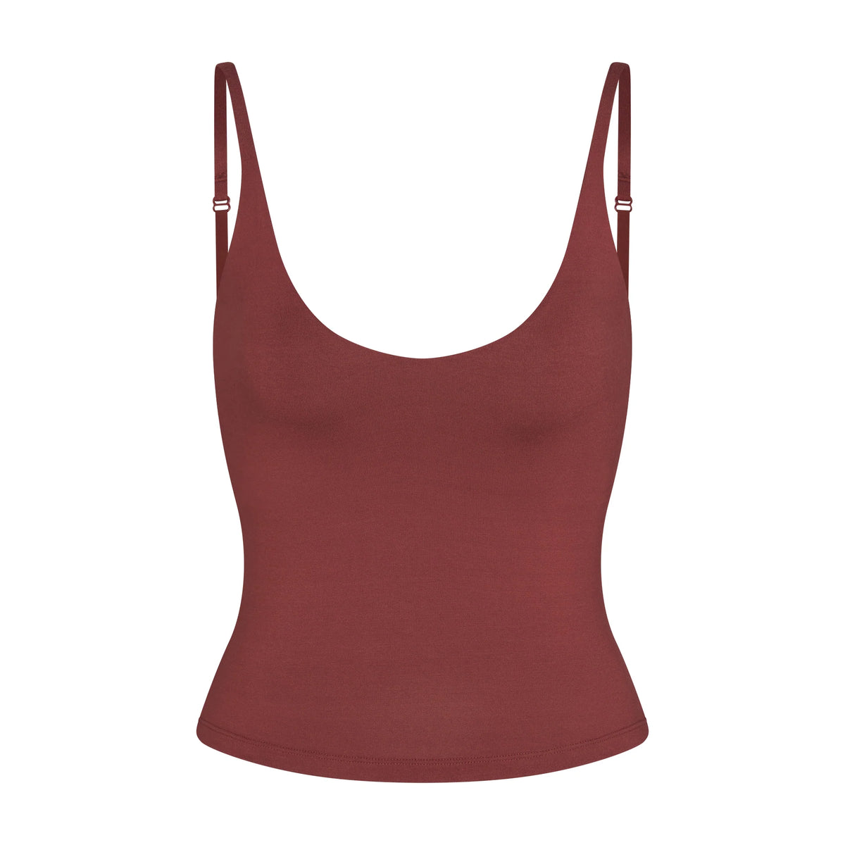 SMOOTH LAYERS SCOOP NECK CAMI | HENNA