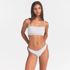LIGHTWEIGHT COTTON STRAIGHT NECK BRALETTE | AIRSPACE LAGUNA STRIPE
