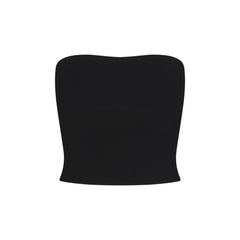 REFINED KNIT TUBE TOP | OBSIDIAN