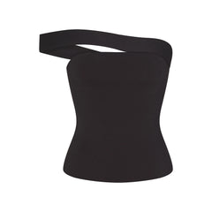 COTTON JERSEY ASYMMETRICAL TOP | SOOT