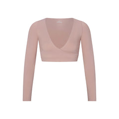 NikeSKIMS MATTE WRAP LONG SLEEVE CROPPED TOP | HIMALAYAN