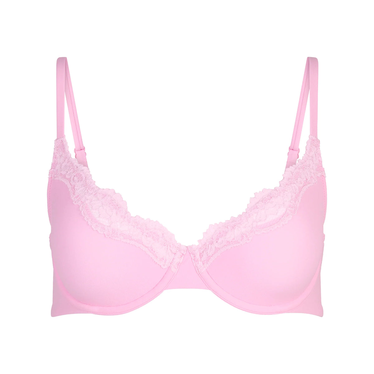 FITS EVERYBODY LACE UNLINED SCOOP BRA | BUBBLE GUM TONAL