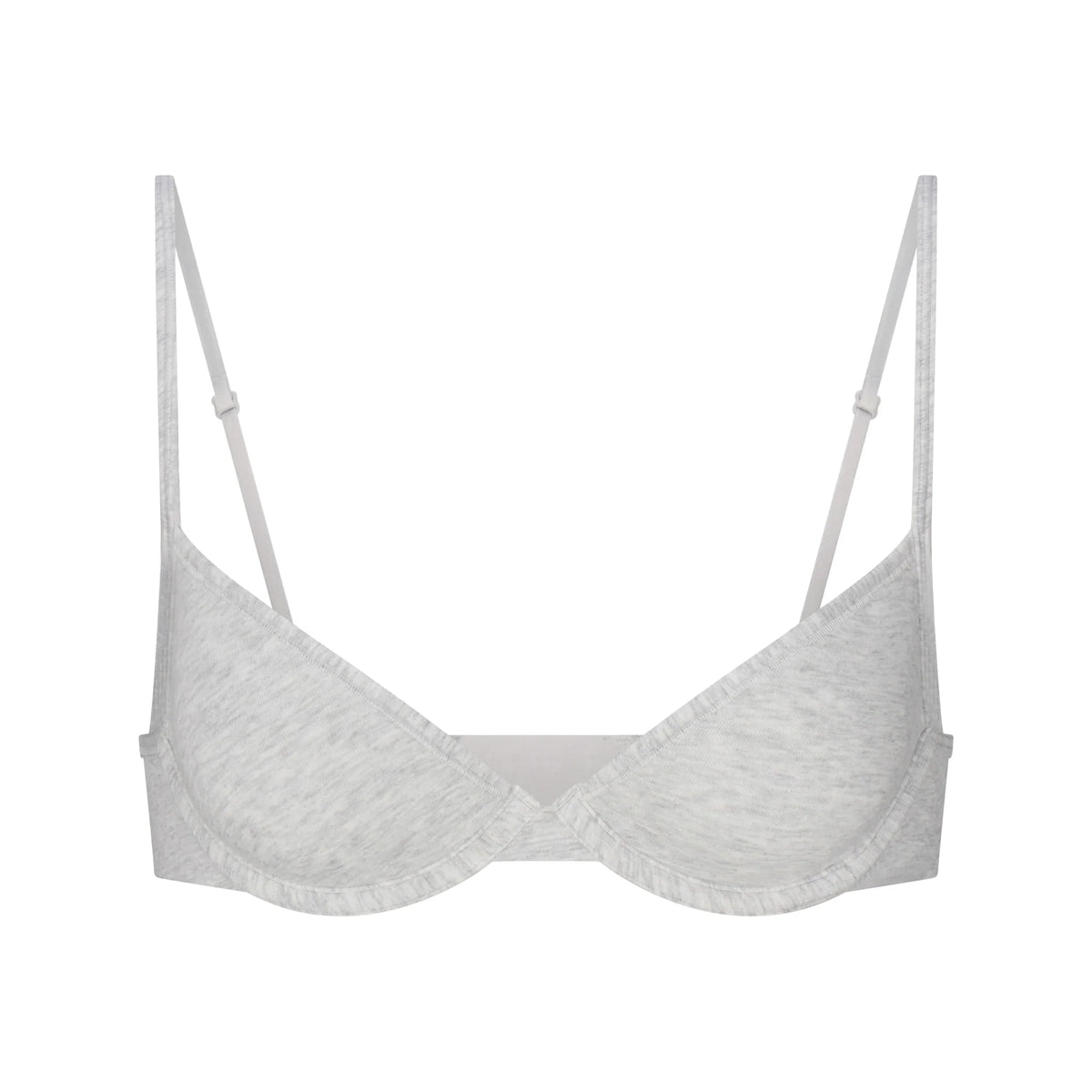 EVERYDAY COTTON UNLINED DEMI BRA | LIGHT HEATHER GREY