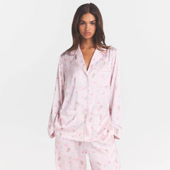 WOVEN SHINE LONG SLEEP SET | BARELY PINK SNACK BAG