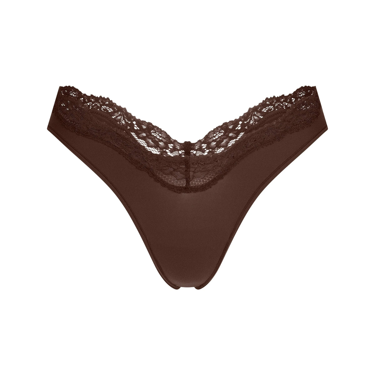 FITS EVERYBODY LACE DIPPED THONG | ESPRESSO