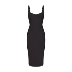 SKIMS BODY MIDI DRESS | ONYX