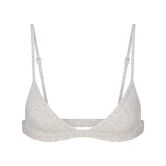 EVERYDAY COTTON TRIANGLE BRALETTE | LIGHT HEATHER GREY