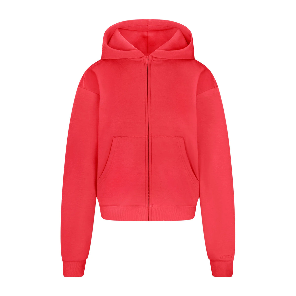 COTTON FLEECE CLASSIC ZIP UP HOODIE | WASHED RED