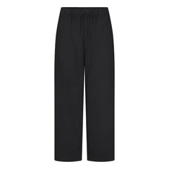 WOVEN COTTON OVERSIZED STRAIGHT LEG PANT | ONYX