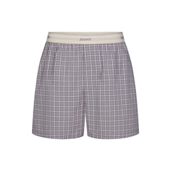 COTTON POPLIN MENS LOGO BAND BOXER | FULL MOON CHECK
