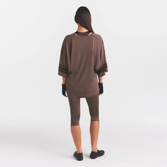 NikeSKIMS STRETCH KNIT OVERSIZED V-NECK TOP | RESIN