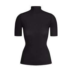 NikeSKIMS WEIGHTLESS LAYERS MOCK NECK SHORT SLEEVE T-SHIRT | OBSIDIAN