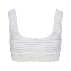 LIGHTWEIGHT COTTON LACE SCOOP BRALETTE | AIRSPACE LAGUNA STRIPE