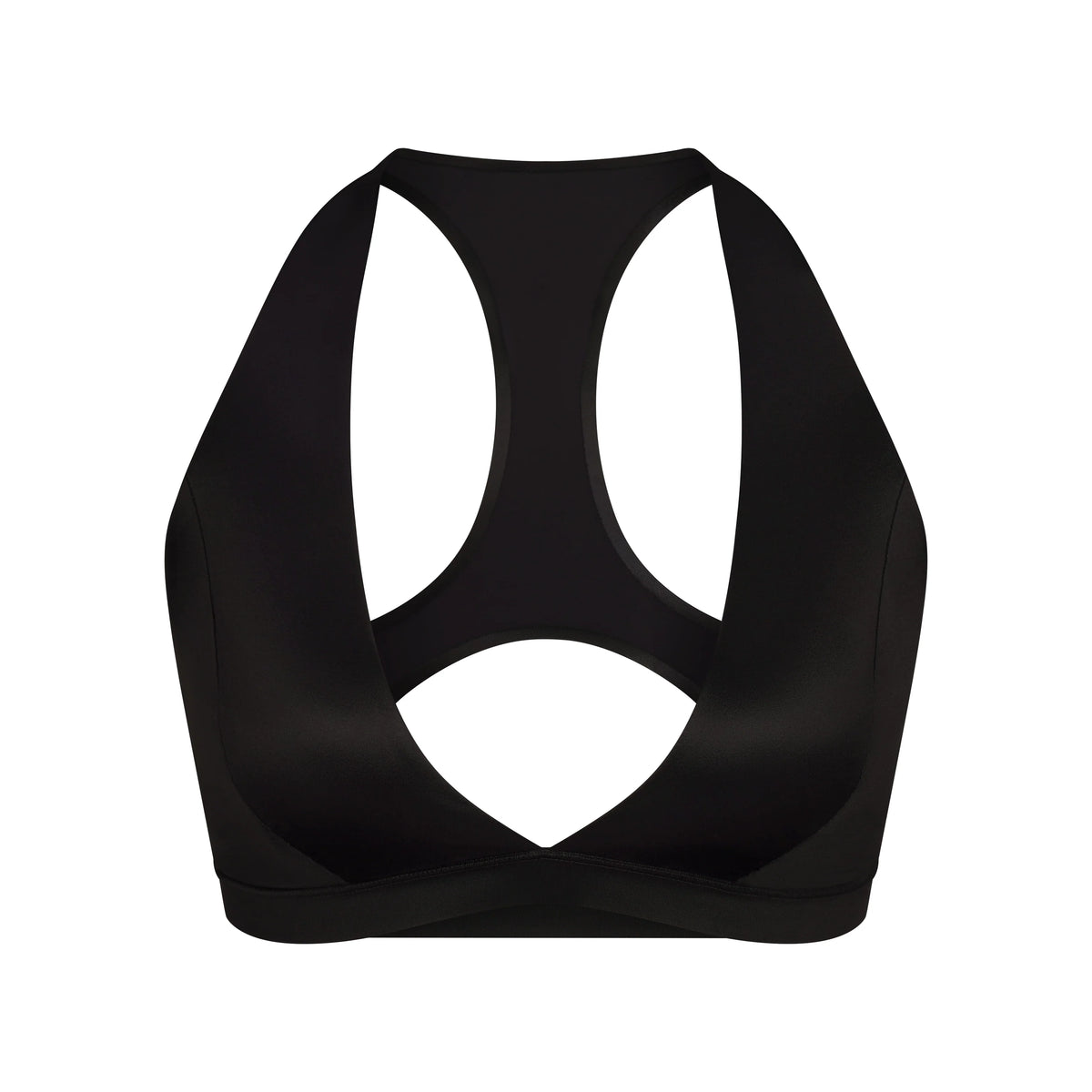 NikeSKIMS SATIN SHINE RACERBACK BRA | OBSIDIAN